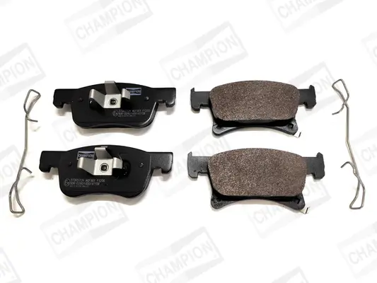 комплект спирачно феродо, дискови спирачки CHAMPION            