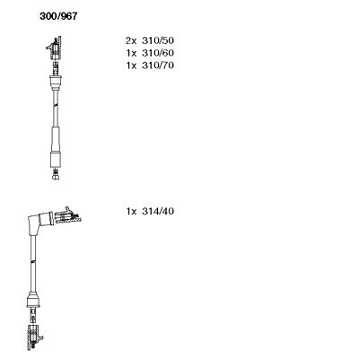 Запалителни кабели за FIAT TIPO (160) 1.8 i.e 300/967 BREMI               