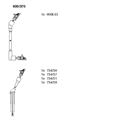 комплект запалителеи кабели BREMI               