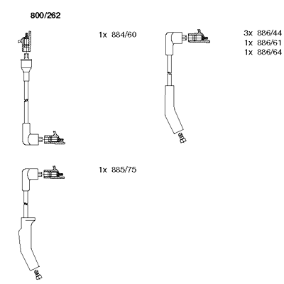 комплект запалителеи кабели BREMI               