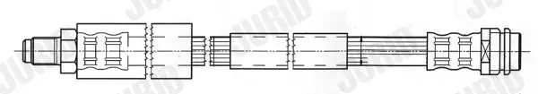 Спирачни маркучи за MERCEDES-BENZ E-CLASS (W211) E 200 CDI (211.004) 172553J JURID               