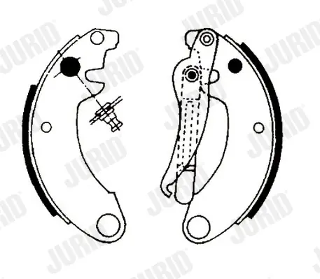 комплект спирачна челюст JURID               