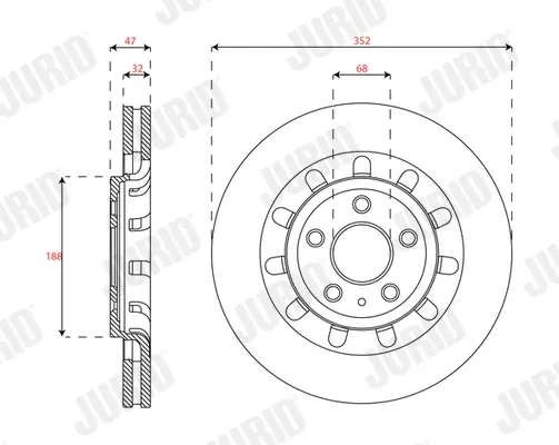 спирачен диск JURID               