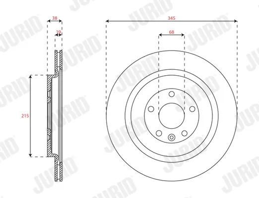 спирачен диск JURID               