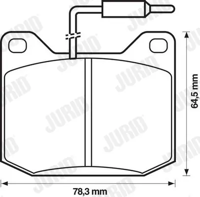 комплект спирачно феродо, дискови спирачки JURID               