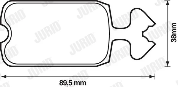 комплект спирачно феродо, дискови спирачки JURID               