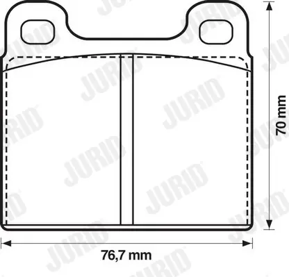 комплект спирачно феродо, дискови спирачки JURID               