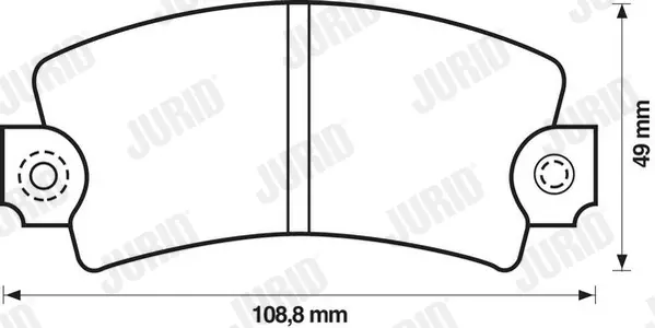 комплект спирачно феродо, дискови спирачки JURID               