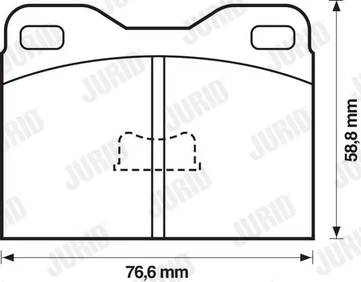 комплект спирачно феродо, дискови спирачки JURID               