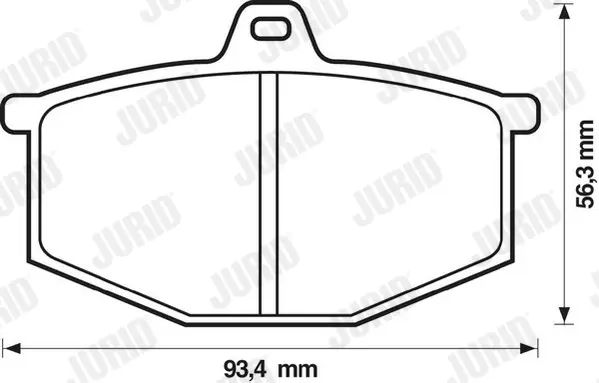 комплект спирачно феродо, дискови спирачки JURID               