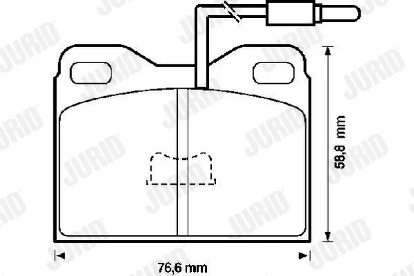 комплект спирачно феродо, дискови спирачки JURID               