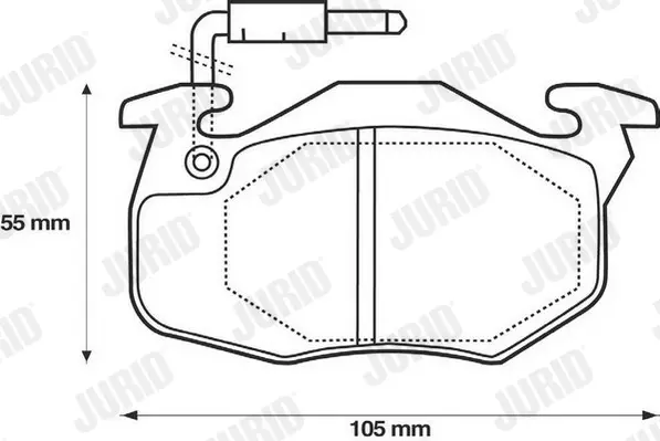 комплект спирачно феродо, дискови спирачки JURID               