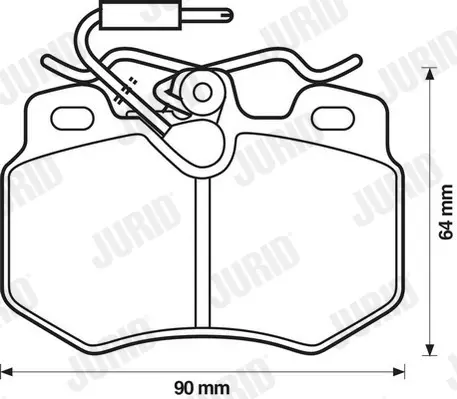 комплект спирачно феродо, дискови спирачки JURID               