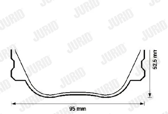 комплект спирачно феродо, дискови спирачки JURID               