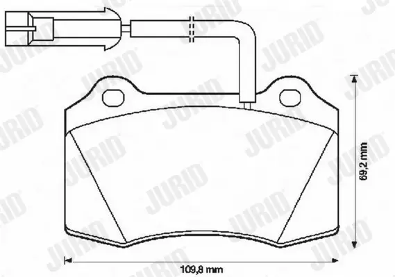 комплект спирачно феродо, дискови спирачки JURID               