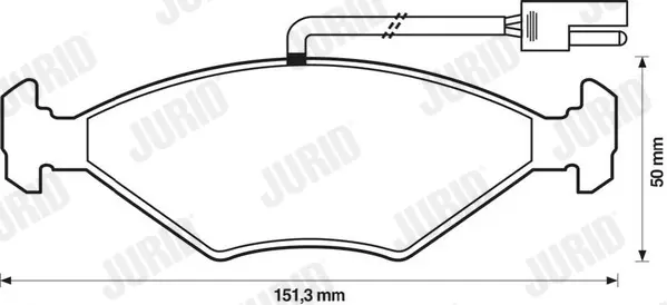 комплект спирачно феродо, дискови спирачки JURID               