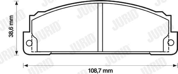 комплект спирачно феродо, дискови спирачки JURID               