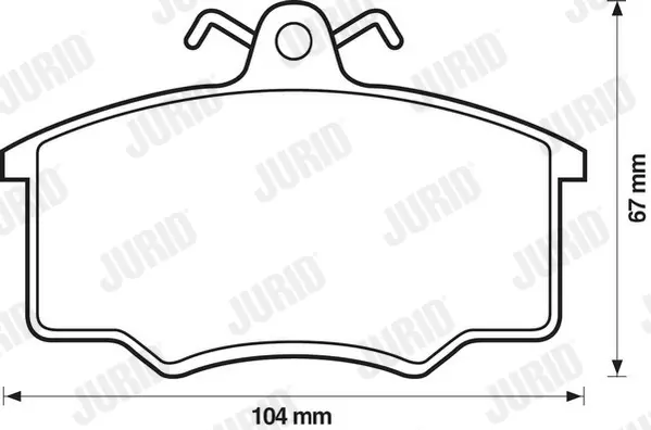 комплект спирачно феродо, дискови спирачки JURID               