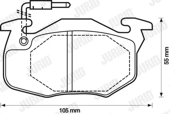 комплект спирачно феродо, дискови спирачки JURID               