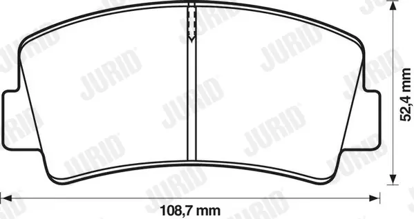 комплект спирачно феродо, дискови спирачки JURID               