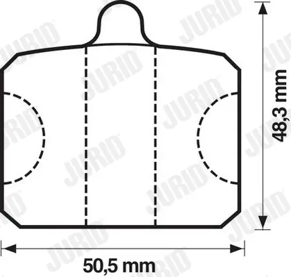 комплект спирачно феродо, дискови спирачки JURID               