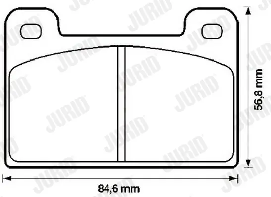 комплект спирачно феродо, дискови спирачки JURID               