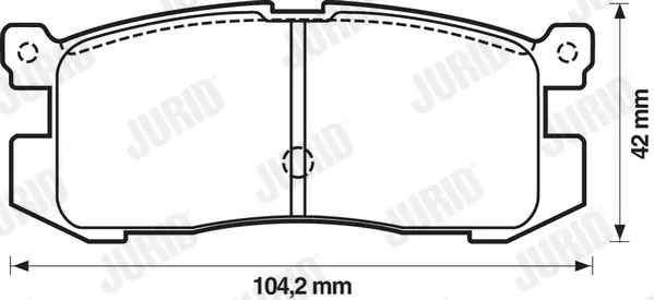 комплект спирачно феродо, дискови спирачки JURID               
