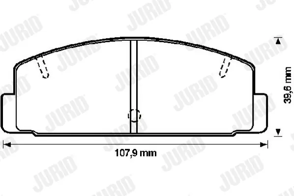 комплект спирачно феродо, дискови спирачки JURID               