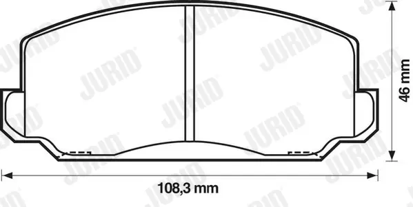 комплект спирачно феродо, дискови спирачки JURID               