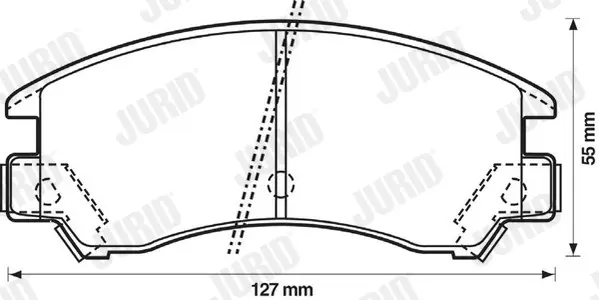 комплект спирачно феродо, дискови спирачки JURID               