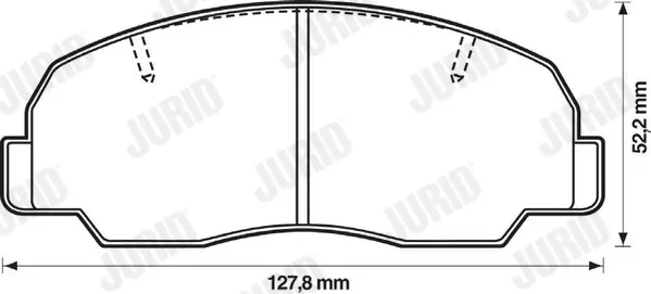 комплект спирачно феродо, дискови спирачки JURID               
