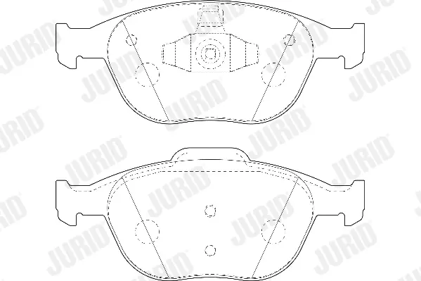 комплект спирачно феродо, дискови спирачки JURID               