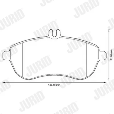 комплект спирачно феродо, дискови спирачки JURID               