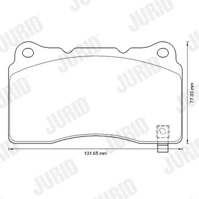 комплект спирачно феродо, дискови спирачки JURID               