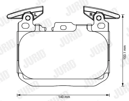 комплект спирачно феродо, дискови спирачки JURID               