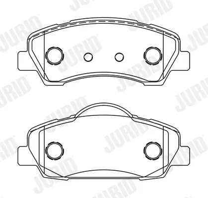 комплект спирачно феродо, дискови спирачки JURID               