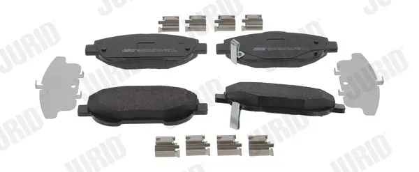 комплект спирачно феродо, дискови спирачки JURID               