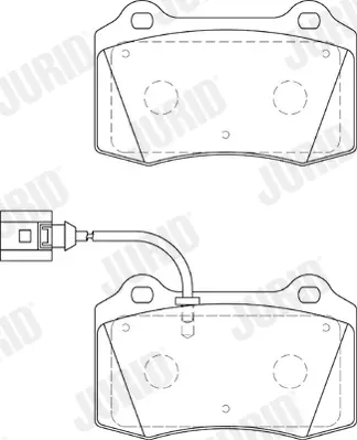 комплект спирачно феродо, дискови спирачки JURID               