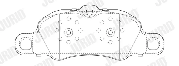 комплект спирачно феродо, дискови спирачки JURID               