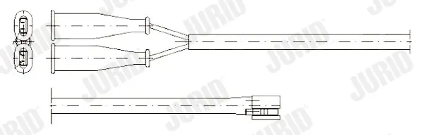 предупредителен контактен сензор, износване на накладките JURID               