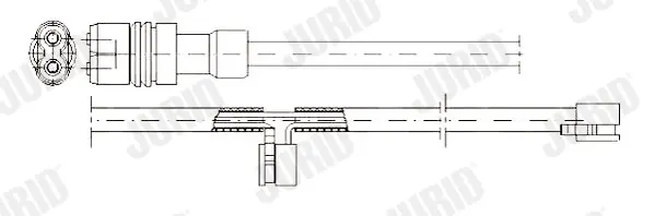 предупредителен контактен сензор, износване на накладките JURID               