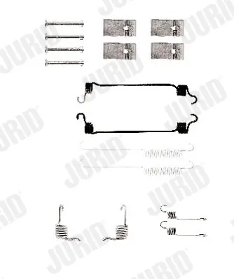 комплект принадлежности, спирани челюсти JURID               