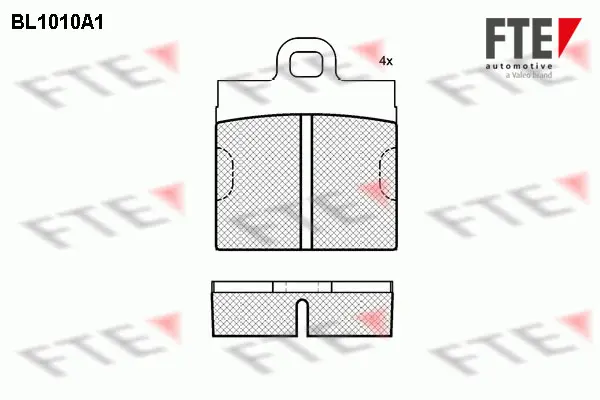 комплект спирачно феродо, дискови спирачки FTE                 