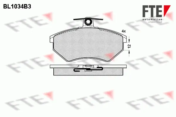 комплект спирачно феродо, дискови спирачки FTE                 