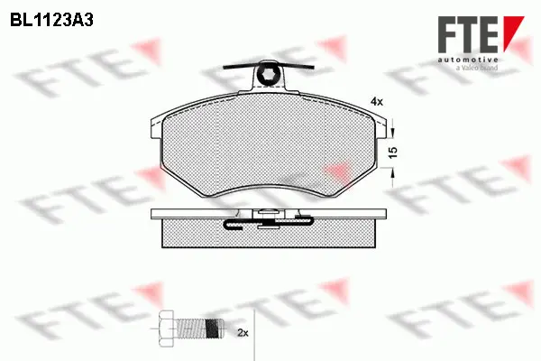 Комплект спирачно феродо, дискови спирачки FTE