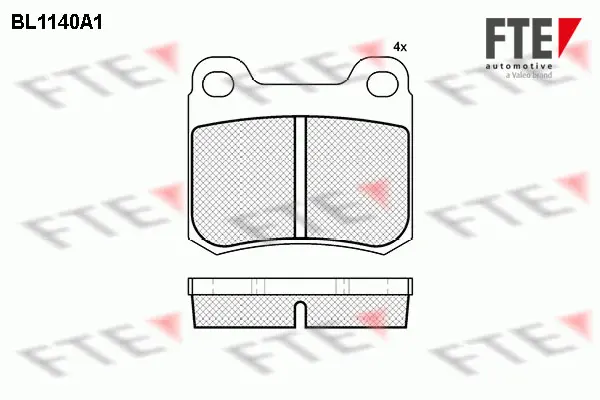 комплект спирачно феродо, дискови спирачки FTE                 