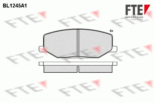 комплект спирачно феродо, дискови спирачки FTE                 