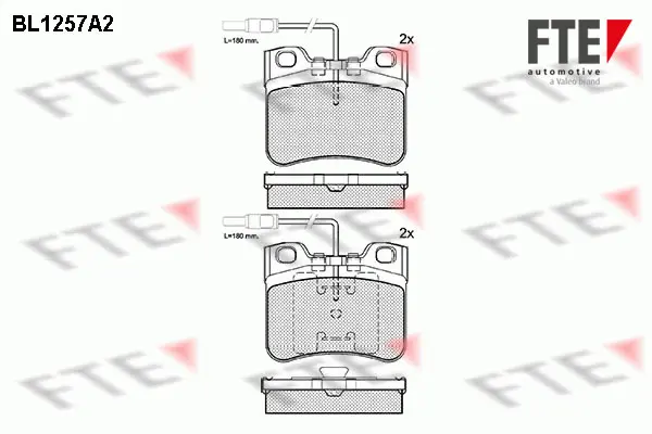 Комплект спирачно феродо, дискови спирачки FTE