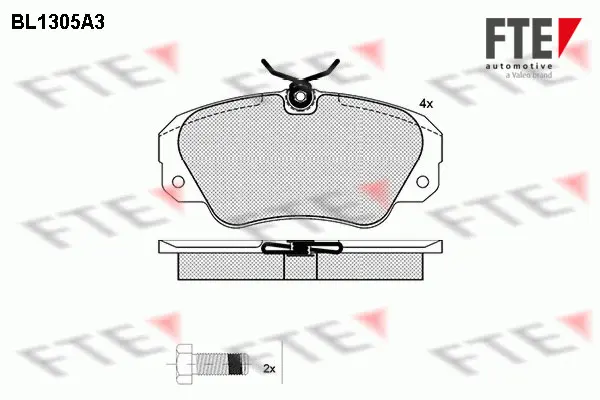 комплект спирачно феродо, дискови спирачки FTE                 