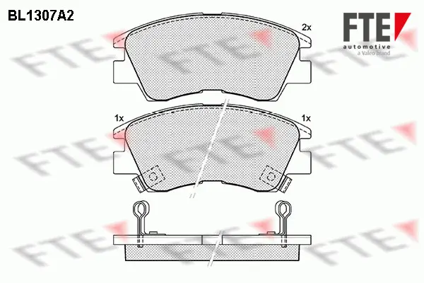 комплект спирачно феродо, дискови спирачки FTE                 